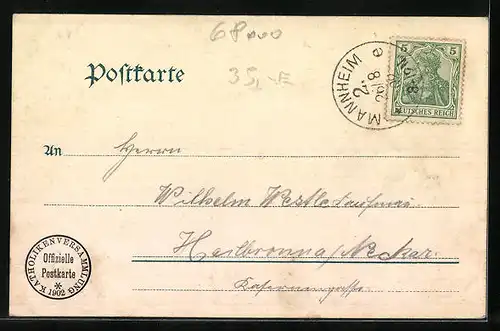 AK Mannheim, 49. General-Versammlung der Katholiken Deutschlands 1902, Marienstatue