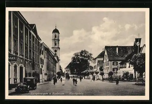 AK Langenargen /Bodensee, Blick auf den Marktplatz