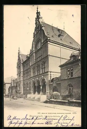 AK Darmstadt, Ansicht Viktoria-Schule