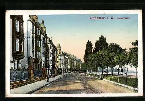 AK Offenbach /Main, Blick durch die Mainstrasse