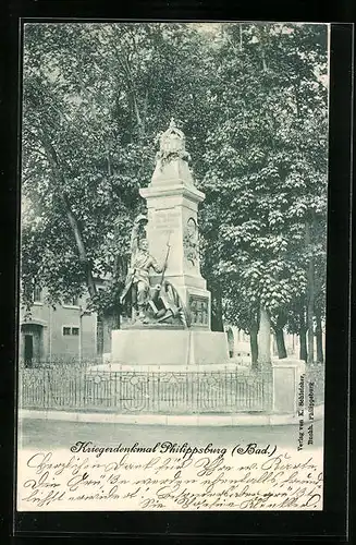 AK Philippsburg /Baden, Kriegerdenkmal