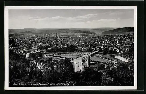 AK Saarbrücken, Gesamtansicht vom Winterberg