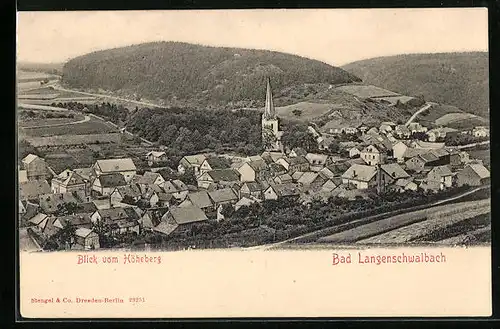 AK Bad Langenschwalbach, Blick vom Höheberg