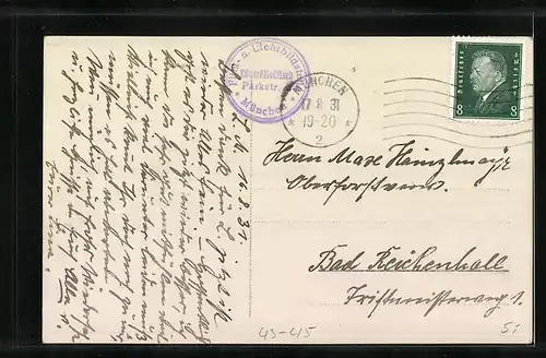 AK Münchener Taubenmutterl 80 Jahre alt