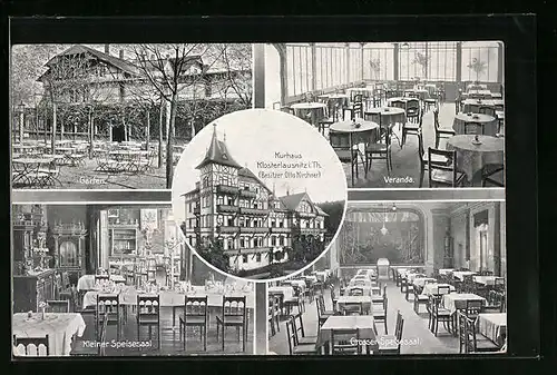 AK Klosterlausnitz i. Th., Kurhaus mit Garten und Veranda