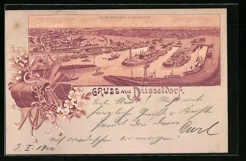 Lithographie Düsseldorf, Neuer Rheinhafen