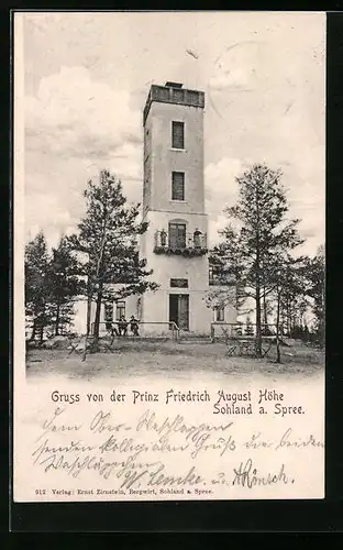 AK Sohland a. Spree, Turm auf der Prinz Friedrich Auhust Höhe