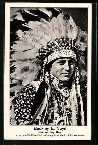 AK Buckley E. Voyé, Indianer einer Völkerschau