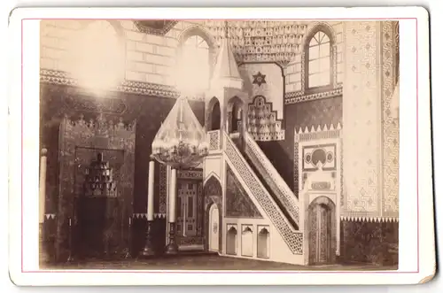 Fotografie Ignaz Königsberger, Sarajevo, Ansicht Sarajevo, Innenansicht der Gazi Husrev-Beg Moschee mit Kanzel
