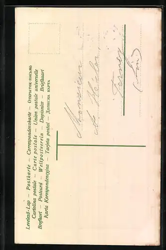 AK Jahreszahl 1907 mit Kalender