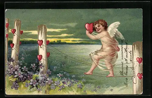 AK Amor balanciert auf Hochleitungen