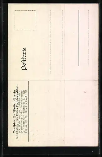 Künstler-AK Ferdinand Graf von Zeppelin im Portrait, Lorbeer