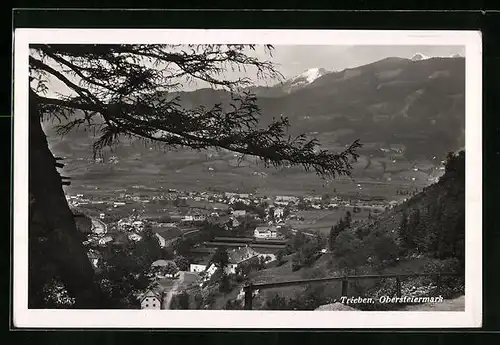 AK Trieben, Blick von einer Anhöhe auf den Ort