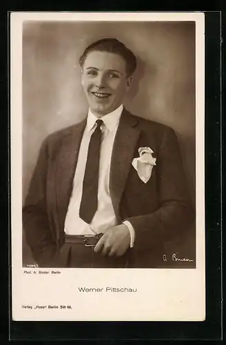 AK Schauspieler Werner Pittschau lachend