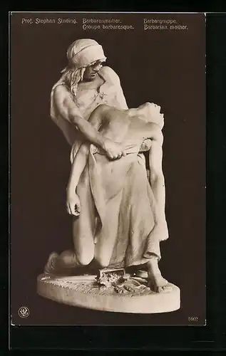 AK Plastik Barbarenmutter aus der Barbarengruppe von Stephan Sinding