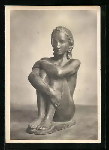 AK Plastik Hockende von Richard Scheibe