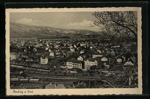 AK Marburg a. Drau, Ortsansicht aus der Vogelschau