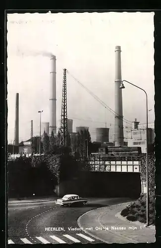 AK Heerlen, Viaduct met Oranje Nassau mijn 1