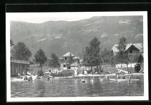 AK Bodensdorf am Ossiachersee, Strandbad und Pension Villa Antonie