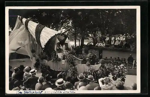 AK Montreux, Fete des Narcisses, Festwagen