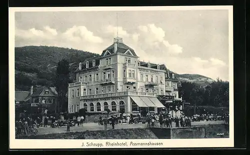 AK Assmannshausen, J. Schrupp Rheinhotel