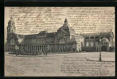 AK Wiesbaden, Der neue Bahnhof