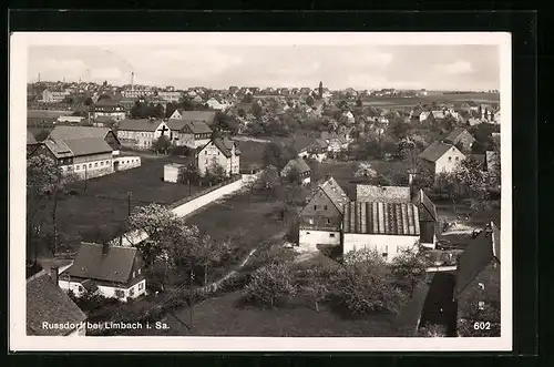 AK Russdorf bei Limbach /Sa., Ortsansicht aus der Vogelschau