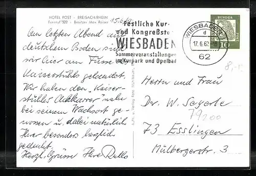 AK Breisach /Rh., Hotel Post