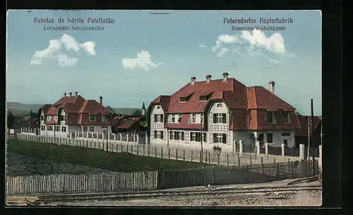 AK Petersdorf, Beamten-Wohnhäuser der Petersdorfer Papierfabrik