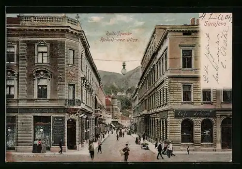 AK Sarajevo, Blick in Rudolfgasse