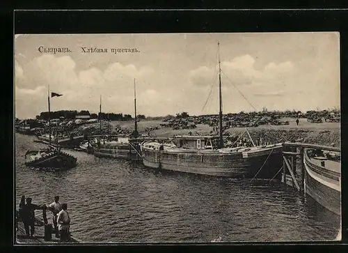 AK Sysran, Uferpartie mit Schiffen