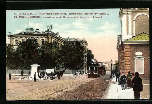 AK St. Pétérsbourg, Samsionewski, Monument d`Empereur Pierre I.