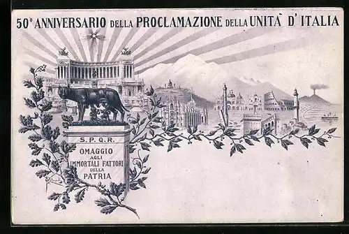 AK Andora, 50. Anniversario della Proclamazione della Unita d'Italia