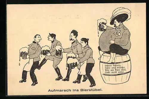 AK Belgrad, Aufmarsch ins Bierstübel