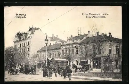 AK Belgrad, König Milan-Strasse