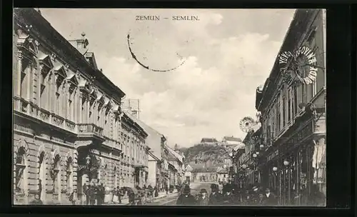 AK Belgrad, Blick in einen Strassenzug in Zemun