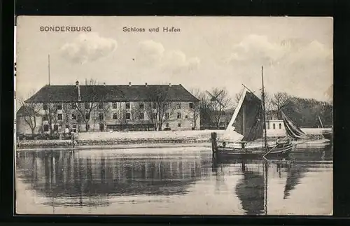 AK Sonderburg, Schloss und Hafen