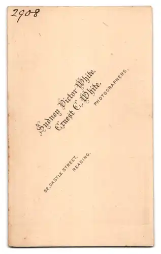 Fotografie Sidney Victor White & Ernest E. White, Reading, Dame mit geflochtenem Haar schaut nachdenklich
