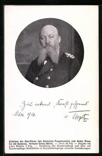 AK Grossadmiral v. Tirpitz im Portrait