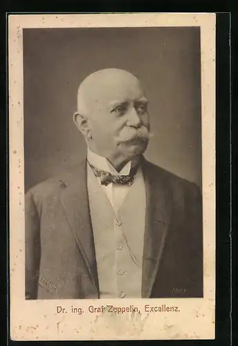 AK Dr. ing. Ferdinand Graf von Zeppelin im Portrait