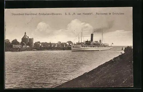 AK Enkhuizen-Stavoren, S. S. R. van Hasselt - Aankomst te Enkhuizen, Dampfer