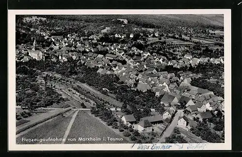 AK Marxheim /Ts., Fliegeraufnahme der Stadt