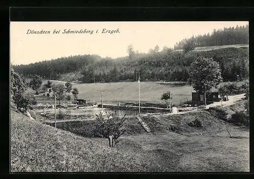 AK Dönschten bei Schmiedeberg /Erzgeb., Bad aus der Vogelschau