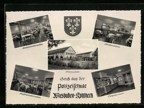 AK Wiesbaden-Kohlheck, Polizeischule - Gebäude, Aufenthaltsraum, Gästeraum