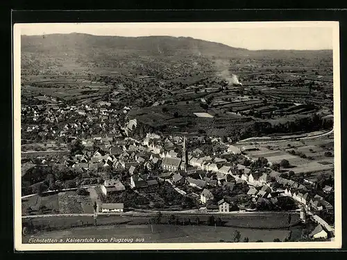 AK Eichstetten a. K., Ortsansicht vom Flugzeug aus
