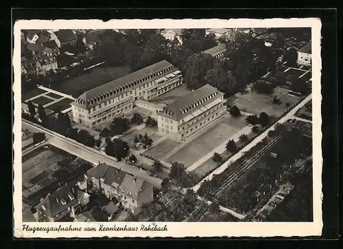 AK Heidelberg-Rohrbach, Krankenhaus vom Flugzeug aus