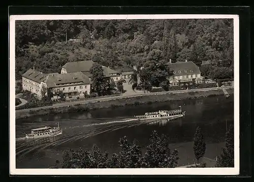 AK Heidelberg, Park-Hotel Harlass aus der Vogelschau