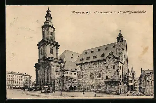 AK Worms, Cornelianum und Dreifaltigkeitskirche
