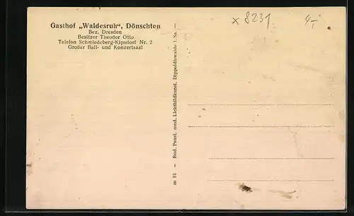 AK Dönschten /Erzgeb., Ortsansicht aus der Vogelschau