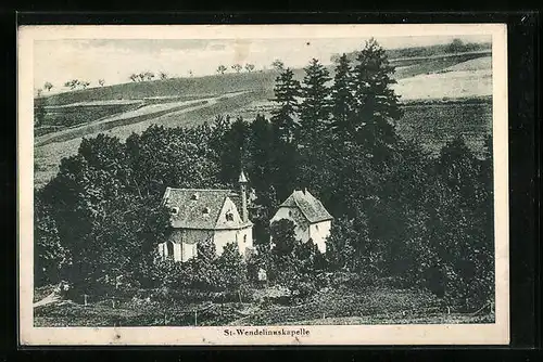 AK St. Wendel, Blick auf die St. Wendelinunskapelle